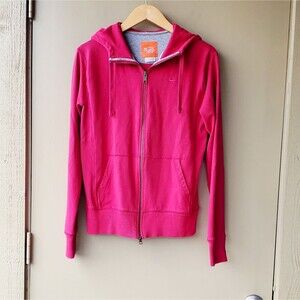 Girls Nike Two Way Zip Full Zip Hooded Pink Jacket
